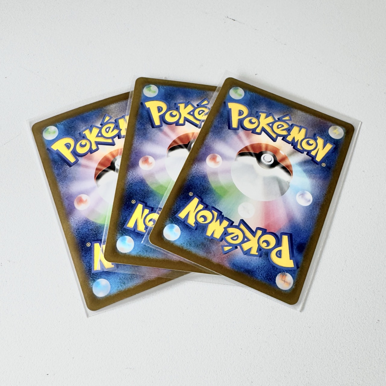 Each card is carefully sleeved in fresh inner
                    protectors.